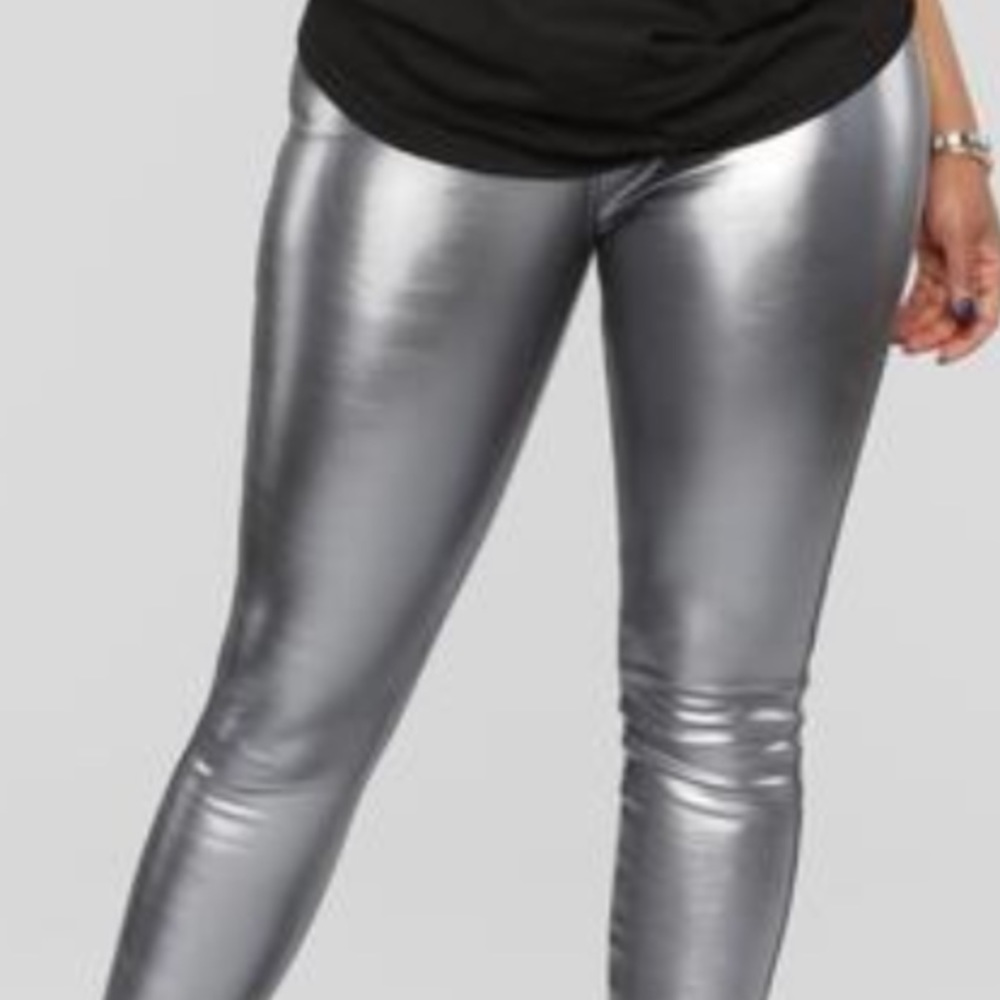 Fashion nova metallic pants